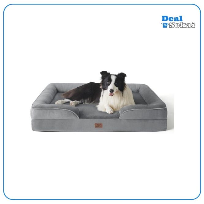 Bedsure orthopädisches Hundebett Ergonomisches Hundesofa - 89x63 cm
