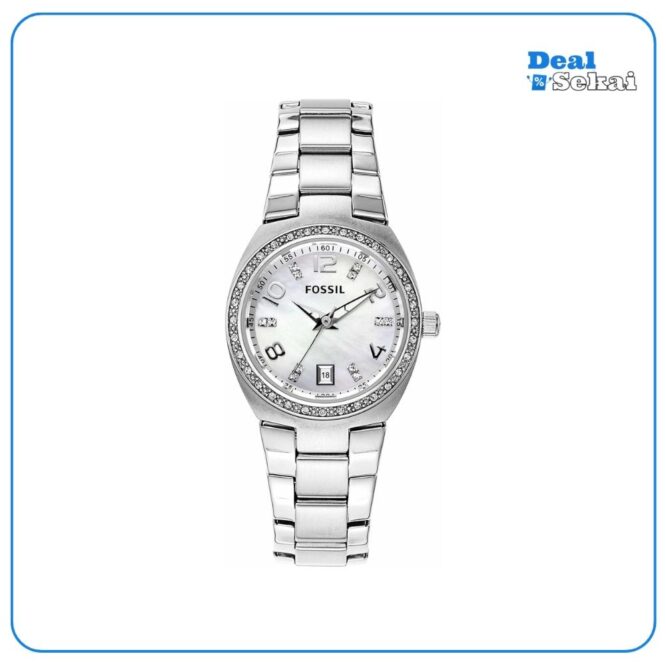 Fossil Damen Serena Quarz-Edelstahl-Dreizeigeruhr