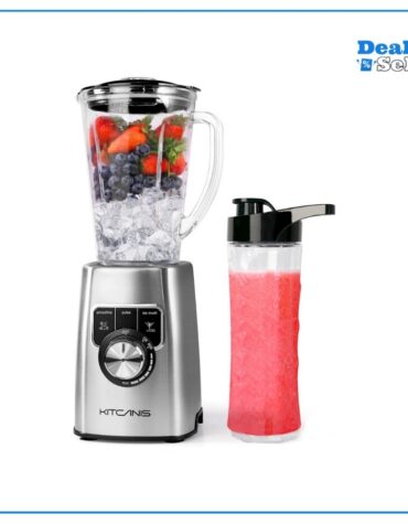 Standmixer 1400W, Smoothie Mixer mit 1.8L Glasbehälter + 600ml jars