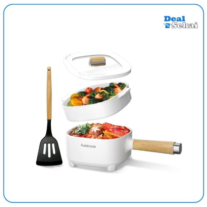 Audecook Elektrischer Hot Pot mit Dampfgarer
