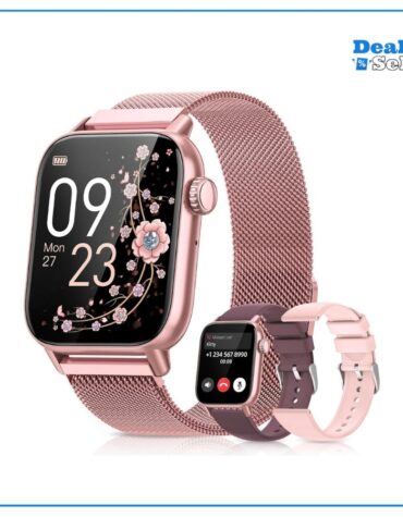 BANLVS Smartwatch Damen mit Telefonfunktion 1,85'' Zoll Fitnessuhr Damen mit SpO2