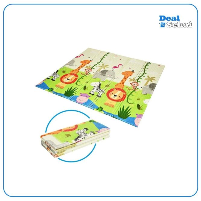 COSTWAY Baby Spielmatte faltbar doppelseitig 200 x 180 cm Grün