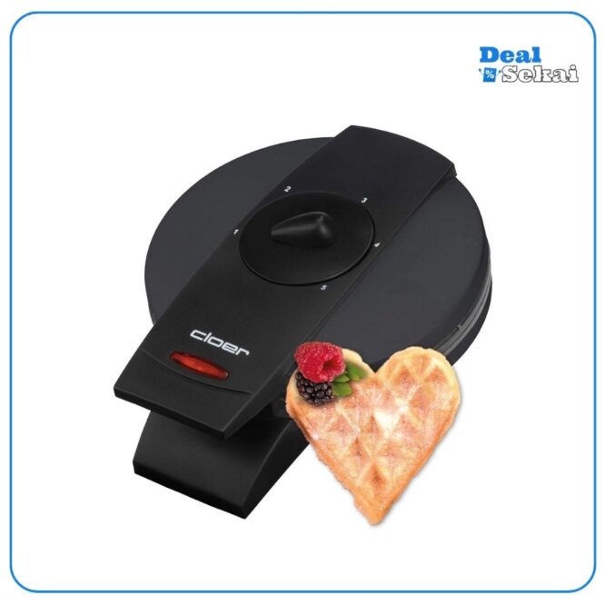 Cloer 1620 Waffeleisen für klassische Herzwaffeln