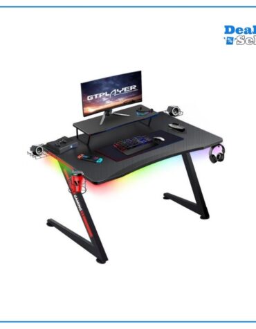 GTPLAYER Schreibtisch Gaming Tisch Gaming Computertisch mit Monitorständer und RGB