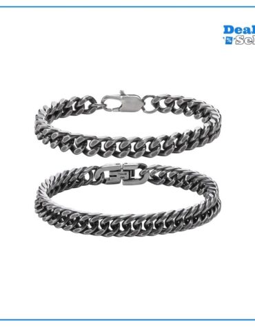 Gamtic Armband Herren Jungs Edelstahl 2 Stücke- Herrenarmbänder Silber