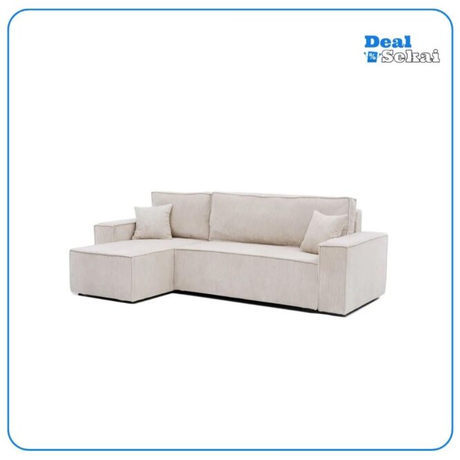 GrekPol Ecksofa mit Schlaffunktion Paris Poso Beige