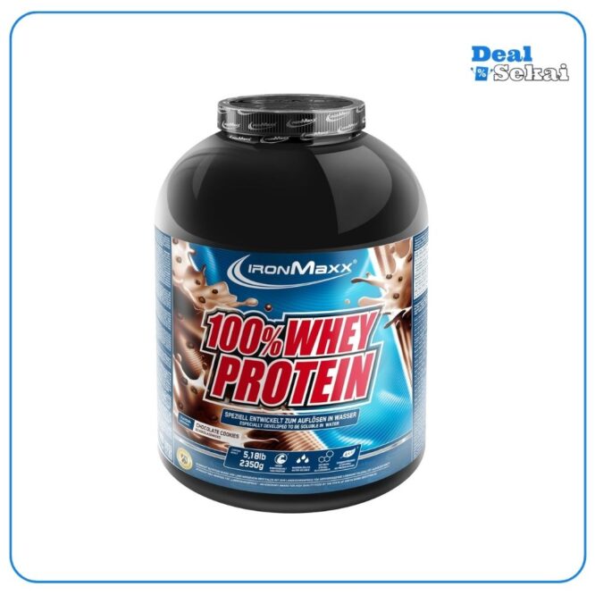 HOCHDOSIERT: IronMaxx 100% Whey Protein überzeugt mit einem hohen Proteingehalt mit bis zu 80g Protein auf 100g Whey Protein Pulver. Proteine tragen zum Muskelerhalt und zur Zunahme an Muskelmasse bei GESCHMACKSVIELFALT: Das beste Eiweißpulver ist in vielen verschiedenen, spannenden Geschmackssorten verfügbar. Von fruchtigen Geschmacksrichtungen bis schokoladigen Geschmäckern, jeder individuelle Geschmackstyp wird getroffen STARKES AMINOGRAM: Ein hervorragendes Aminosäuren-Profil inklusive BCAAs und EAAs perfekt abgestimmt für intensive Trainingseinheiten und Regenerationsphasen LÖSLICHKEIT: Dieses Whey Protein lässt sich ganz einfach in Wasser auflösen und ist dann bestens geeignet für eine gewünschte Kalorien- und Fettreduzierung, z.B. innerhalb von Diätphasen LIEFERUMFANG: Eine Einheit des 100% Whey Proteins von IronMaxx bietet Platz für 2350g hochqualitatives Eiweißpulver.