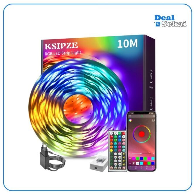 KSIPZE Led Strip 10m RGB LED Streifen