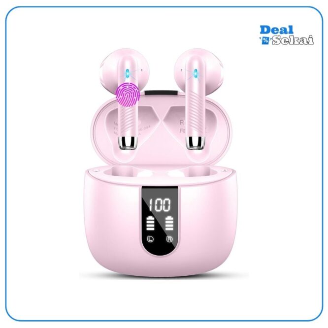 Kopfhörer Kabellos Bluetooth 5.3 In Ear Kopfhörer mit 4 HD Mic