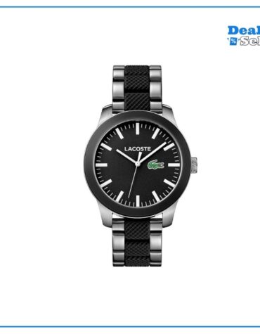 Lacoste Analog Quarzuhr für Herren mit mit Silikondetails Edelstahlarmband