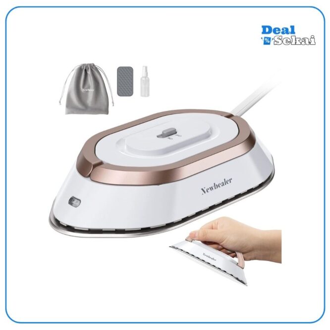 Newbealer Mini Reisebügeleisen mit umschaltbarer Spannung-220V/120V