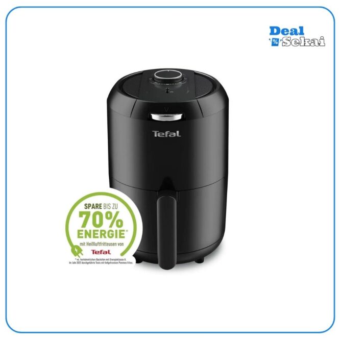 Tefal EY1018 Easy Fry Compact Heißluftfritteuse, Farbe: schwarz