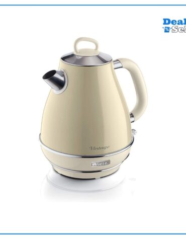 Ariete 2869 Vintage,elektrischer Wasserkocher aus Edelstahl,1,7 Liter