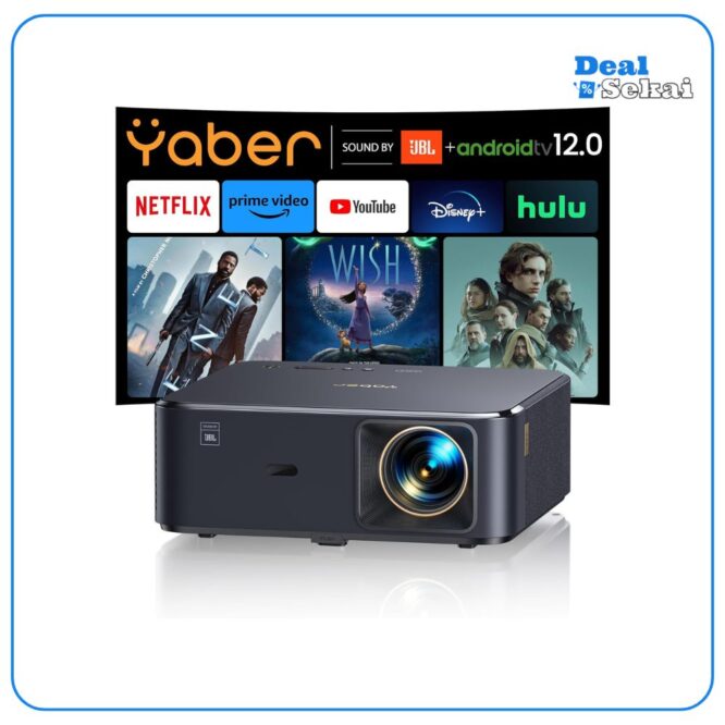 Beamer 4K mit Android TV 12.0, Sound by JBL