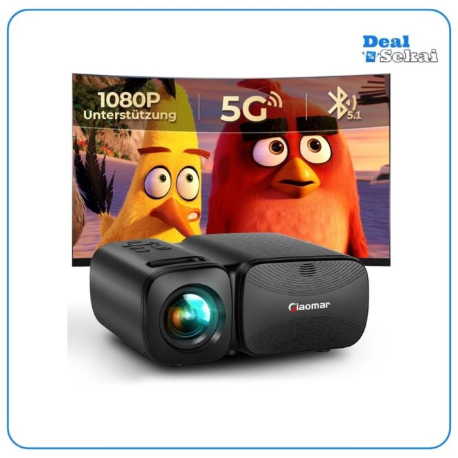 Beamer, Mini WiFi Beamer 9000 Lumen 1080P Full HD Unterstützt
