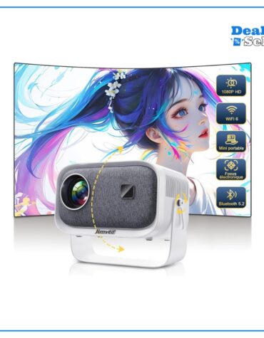 Beamer【Elektrischer Fokus/Trapezkorrektur】±360° Rotating Mini Beamer