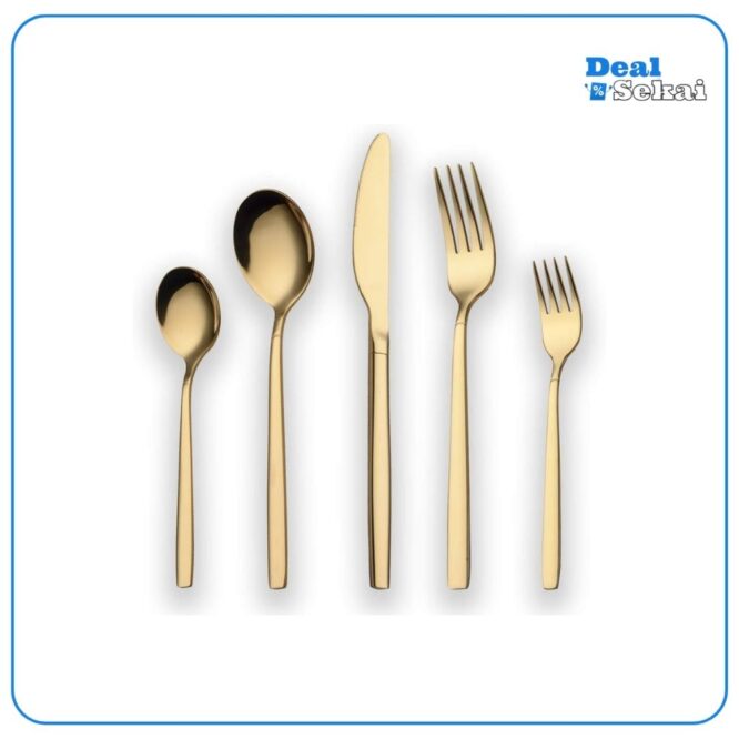 Berglander 30 Teile Titan vergoldet Besteckset 30 Teile Gold Besteck Set Gold
