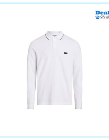 CALVIN KLEIN Poloshirt STRETCH PIQUE TIPPING LS POLO
