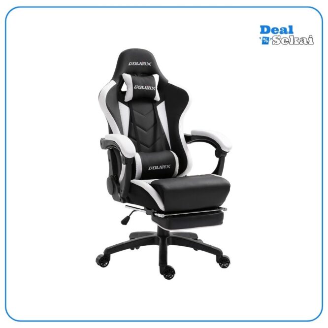 Dowinx Gaming Stuhl Ergonomischer Gamer Stuhl mit Massage Lendenwirbelstütze