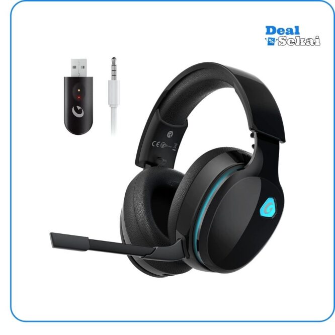 Gvyugke 2,4 GHz Wireless Gaming Headset für PC, PS4, PS5