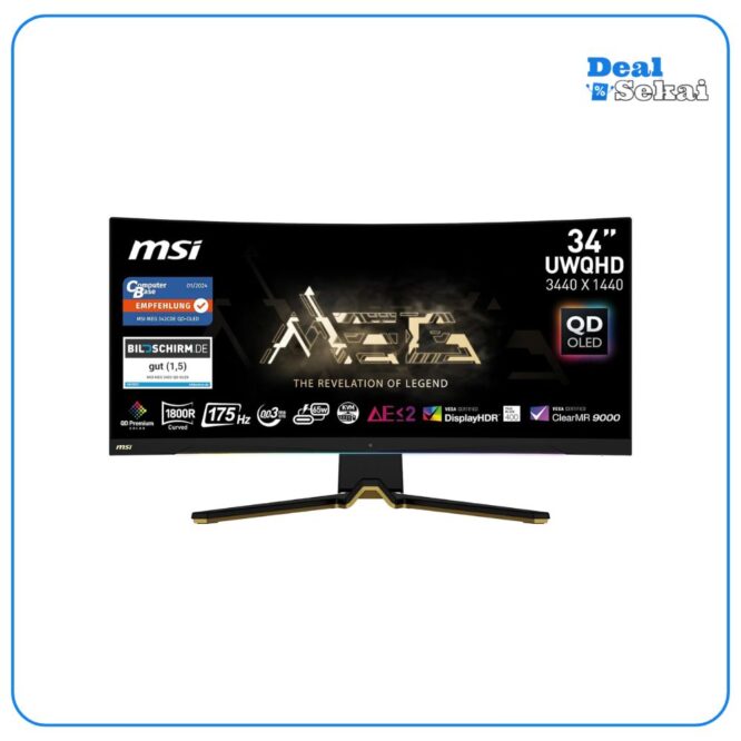 MSI MEG 342CDE QD OLED 34 Zoll 1800R Curved Gaming Monitor, 3440 x 1440