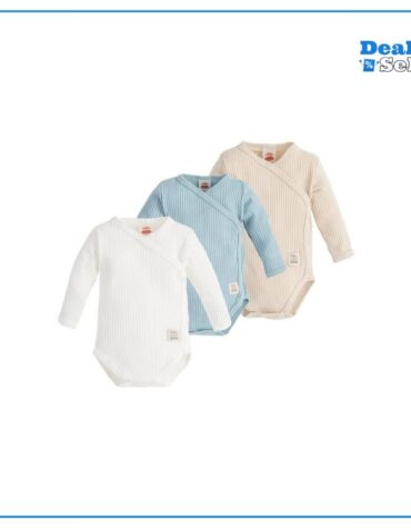 Makoma Wickelbody Baby Langarm Wickelbody Body Neugeborene Jungen & Mädchen