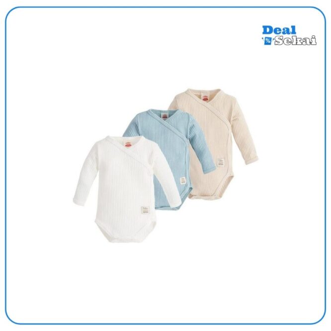 Makoma Wickelbody Baby Langarm Wickelbody Body Neugeborene Jungen & Mädchen