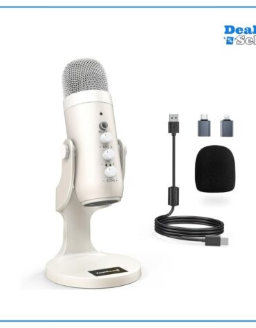 zealsound USB Mikrofon, k66 perlweiß Kondensator Mikrofon für PC Handy