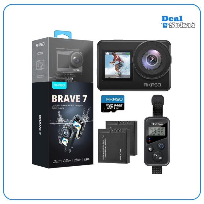 AKASO Brave 7 Action Cam 4K30FPS mit 64GB