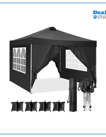 Faltpavillon 3x3m Pop Up Pavillon Faltbar mit 4 Seitenwänden