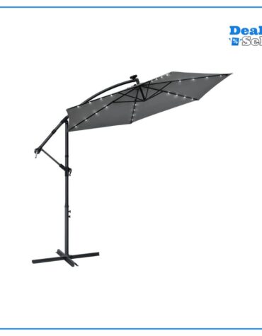 Juskys Ampelschirm Brazil 350 cm mit LED