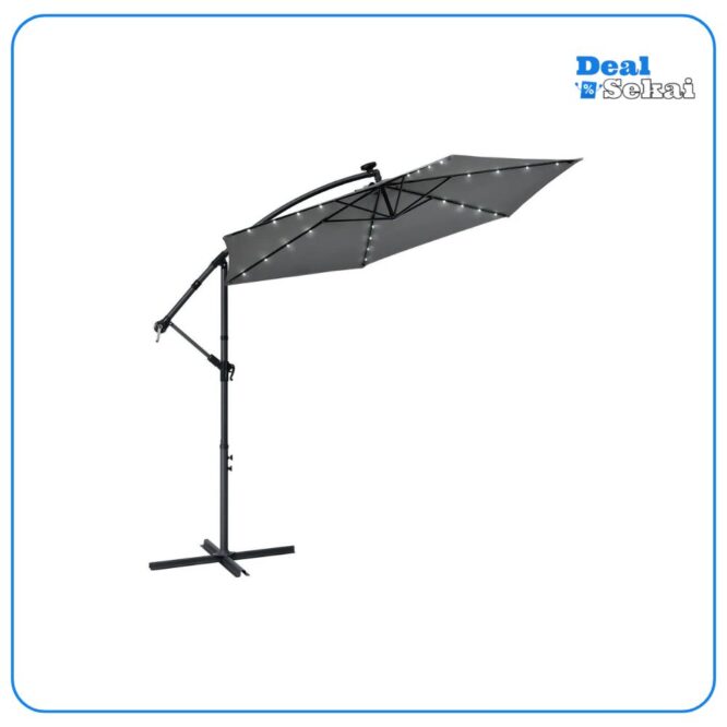 Juskys Ampelschirm Brazil 350 cm mit LED