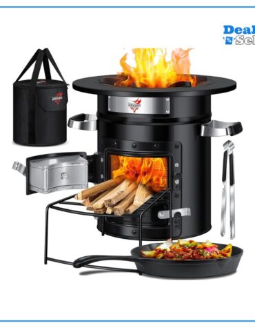 KESSER® Raketenofen inkl. Grillpfanne aus Gusseisen