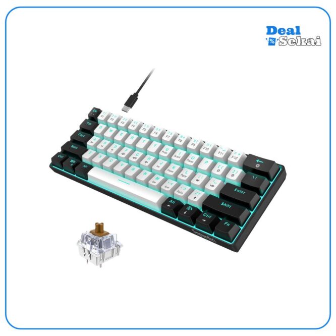 Snpurdiri 60% kabelgebundene mechanische Gaming-Tastatur