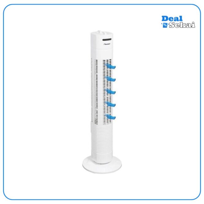 bestron Turmventilator mit Schwenkfunktion, Höhe: 75 cm, 50 W, Weiß