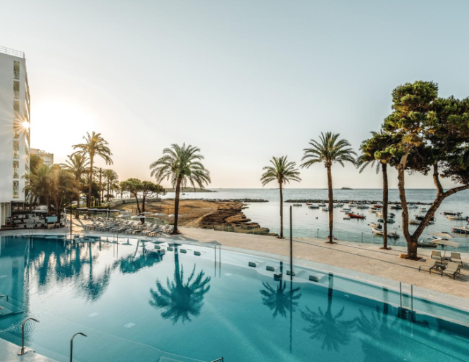 Playa d´en Bossa, Ibiza, Spanien