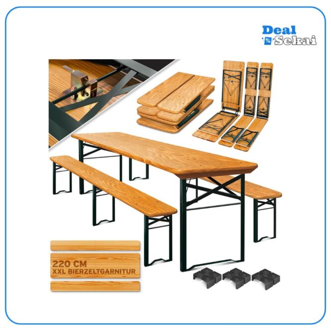 KESSER® Bierzeltgarnitur 3 teilig Gartenmöbel-Set