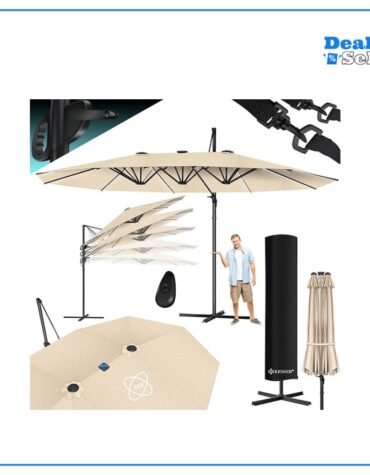 KESSER® Sonnenschirm Doppelsonnenschirm 4,6m x 2,7m