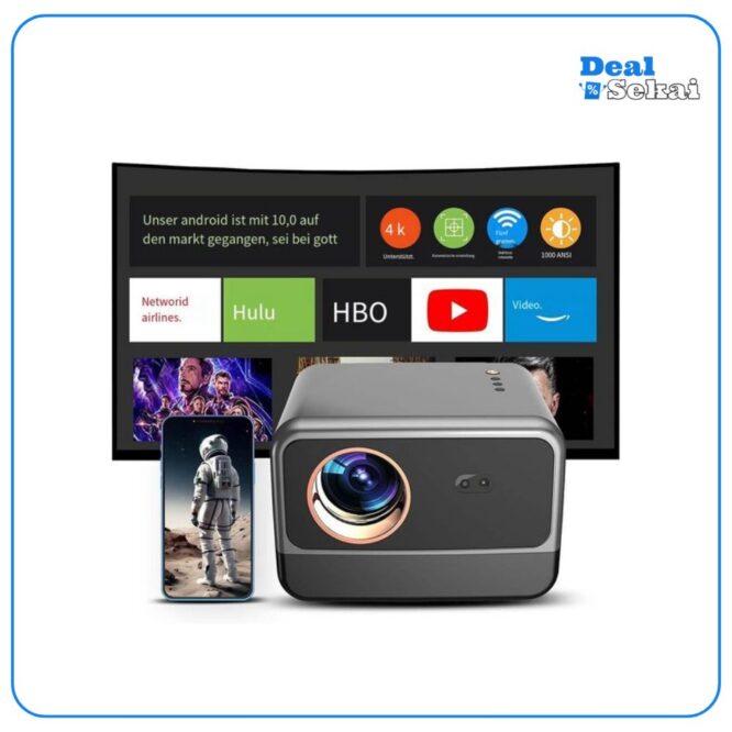 TUILERIEN LED Beamer 4K Bluetooth Video Projektor