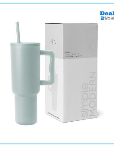 Simple Modern Becher mit Griff und Trinkhalm