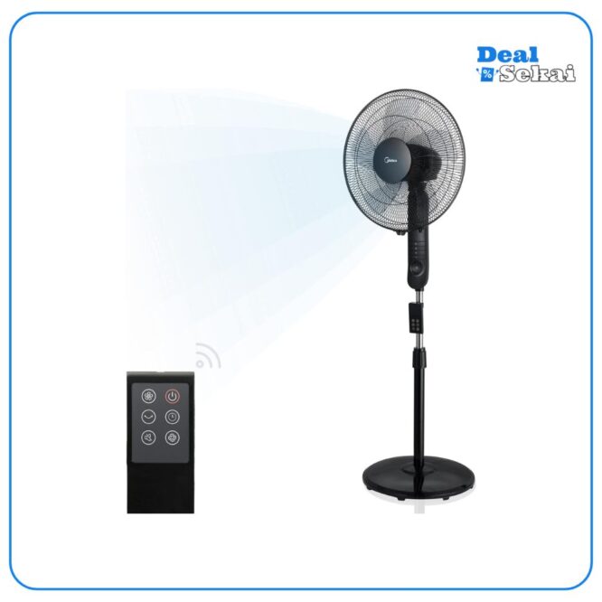 Midea FS40-15FR Standventilator Leise mit Fernbedienung