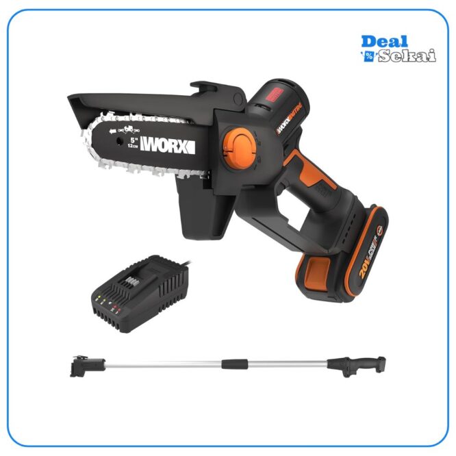WORX NITRO Mini Kettensäge mit Akku 5 Zoll
