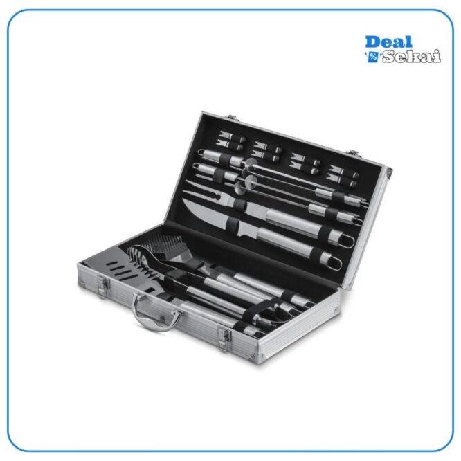 GRILLMEISTER Grillbesteck-Set, 18-teilig