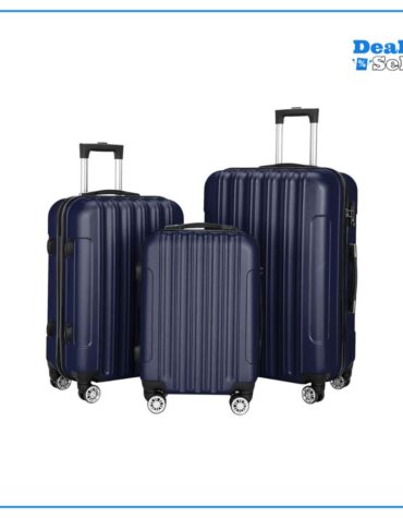 FCH Kofferset 3 Rollkoffer Dunkelblau