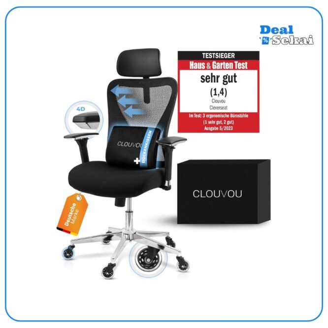 CLOUVOU CleverSeat Bürostuhl Ergonomisch