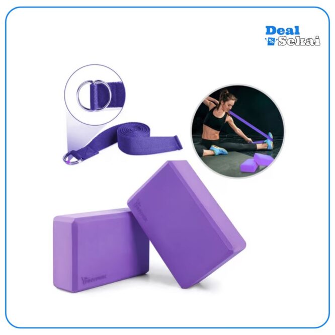ANVASK Yogablock 2er Set Yogablock & Gurt