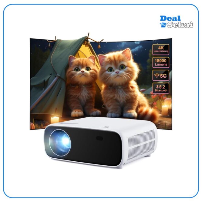 Wielio Beamer, Full HD 1080P Projektor