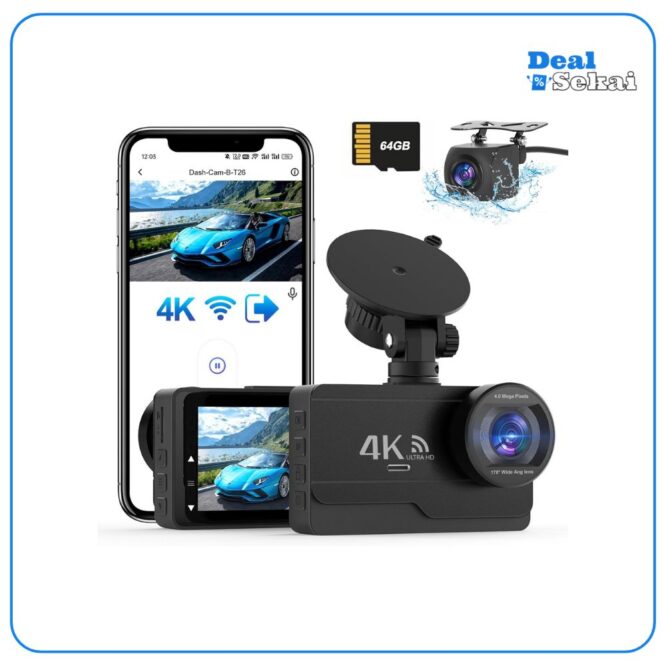 SIGRILL 4K/2K+1080P Dashcam Auto Vorne Hinten