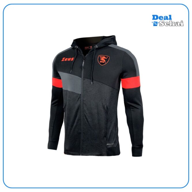 US Salernitana 1919 Zeus Kapuzen Sweatjacke schwarz