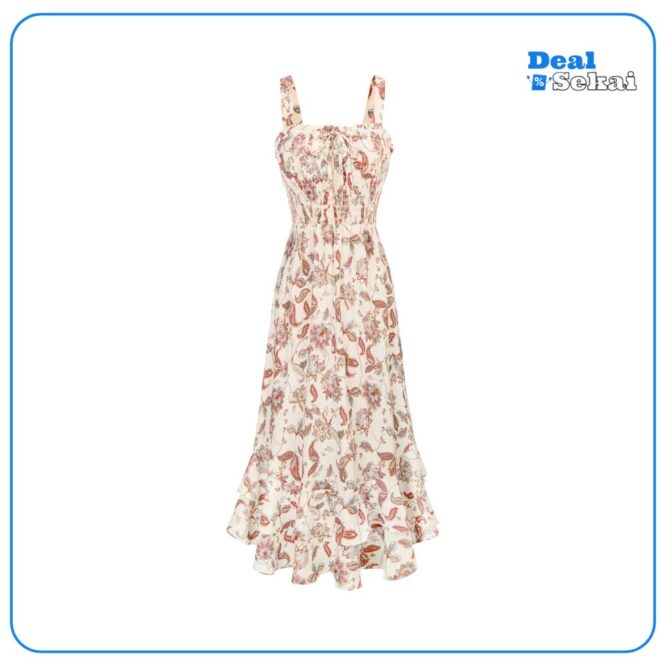 GRACE KARIN Damen langes Blumenkleid